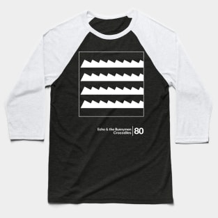 Crocodiles - Echo & The Bunnymen / Minimal Graphic Design Tribute Baseball T-Shirt